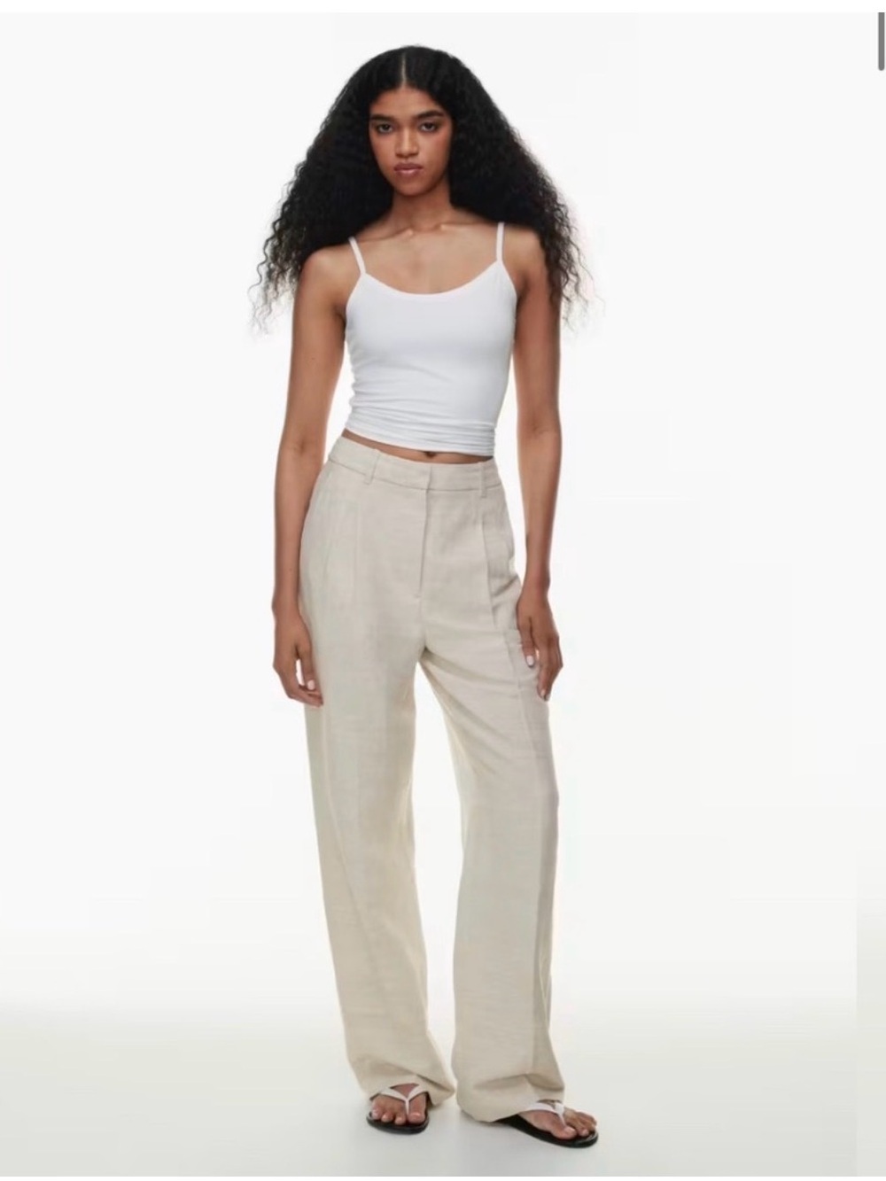 Wilfred Effortless Linen Cropped Pants — Ecru size 4